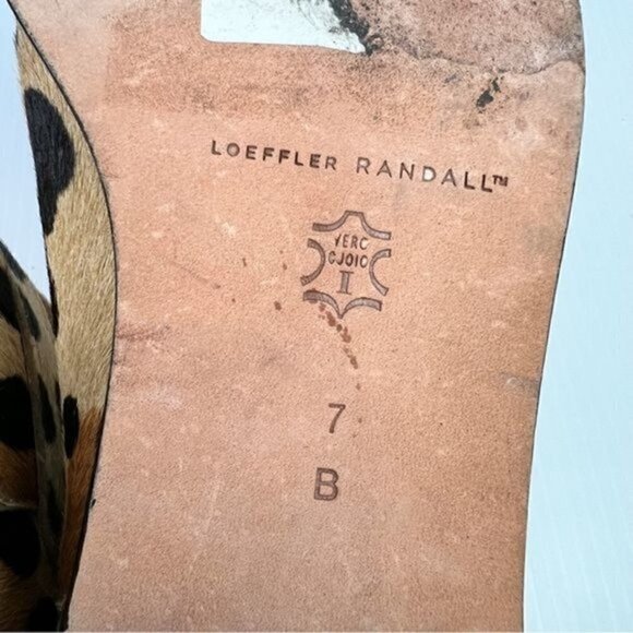 LOEFFLER RANDALL booties womens size 7 Ponyhair Animal Print Lace-Up Ankle - Picture 14 of 15
